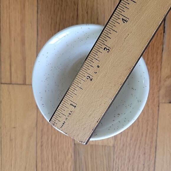 Vintage 70s Pottery Craft Speckled Wheat Pattern Flared Cups Glazed MCM Prairie - Picture 9 of 10